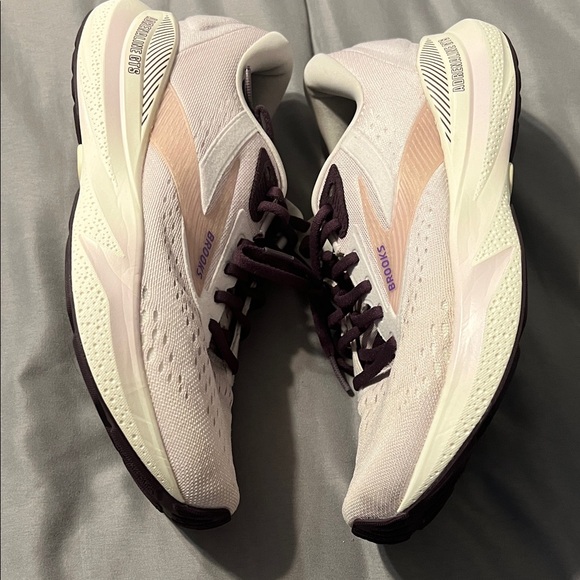 Brooks Women's Athletic Shoes - Cream and Purple - Picture 3 of 6